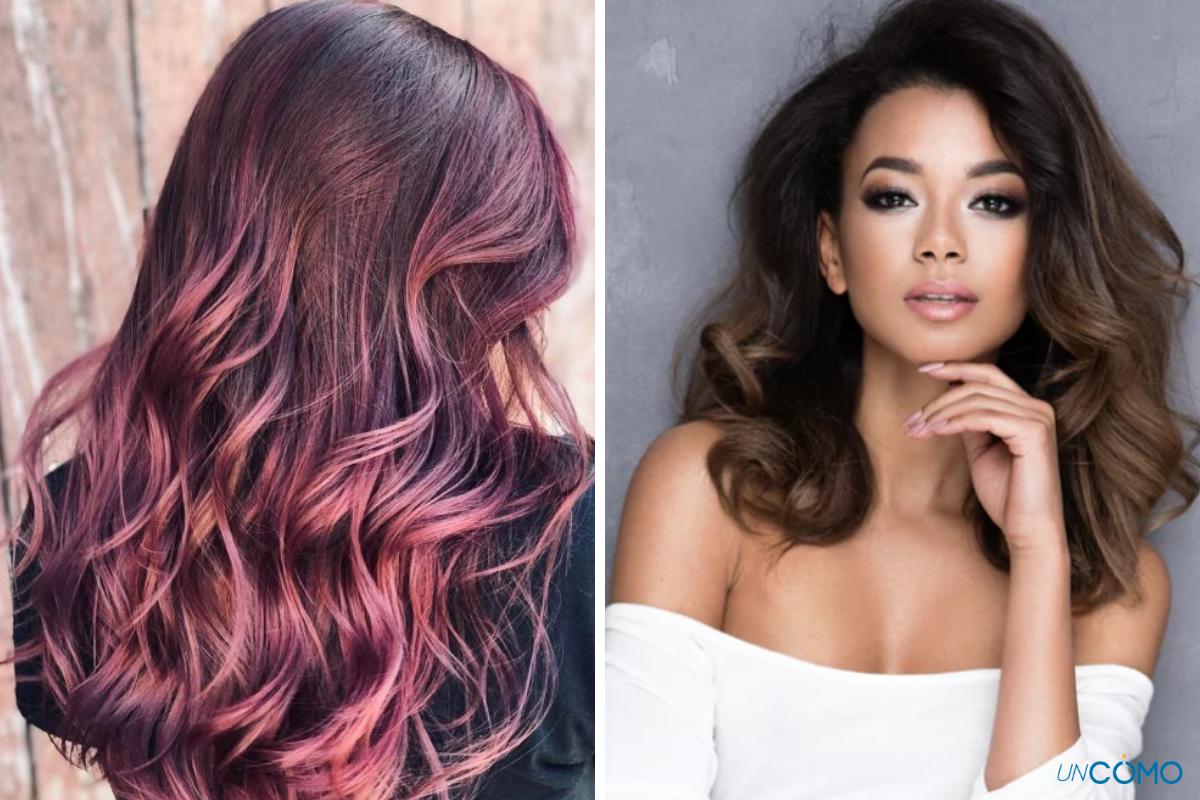 Mujer con cabello fino pero con volumen